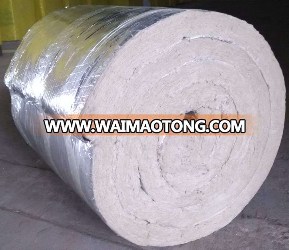 Fiberglass Blanket Aluminum Rock Wool Foil on One Sider Rockwool