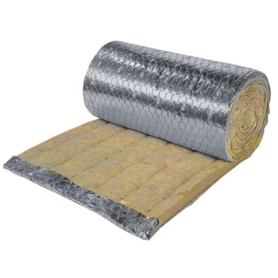 100kg 50mm Rock Wool Blanket With Aluminum Foil And Insulation Materials